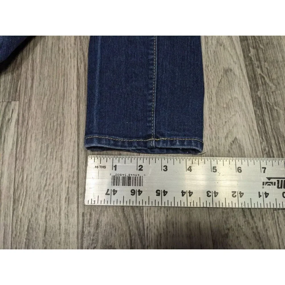 Gap Womens Size 0 / 25 R‎ Super Skinny Whiskered Premium Denim Blue Jeans